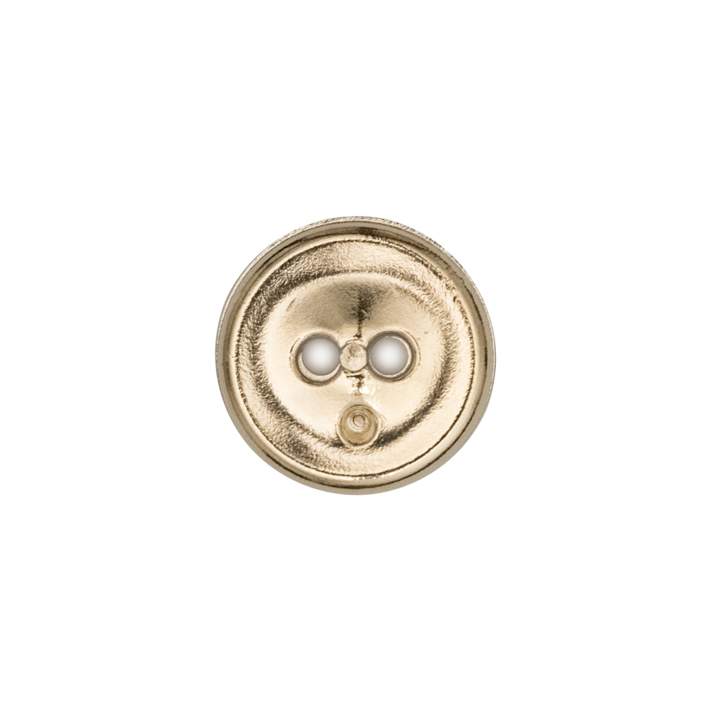 Italian Gold 2-Hole Crest Button – 24L/15mm Italian Gold 2-Hole Crest Button – 24L/15mm