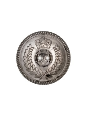 Italian Silver 2-Hole Crest Button – 32L/20mm Italian Silver 2-Hole Crest Button – 32L/20mm
