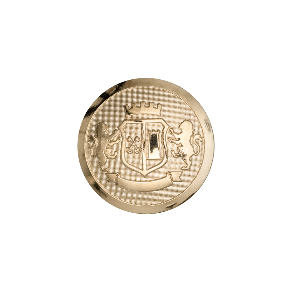 Italian Gold Crest Plastic Shank Back Button – 32L/20mm Italian Gold Crest Plastic Shank Back Button – 32L/20mm