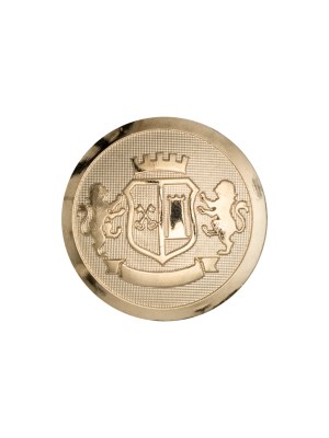 Italian Gold Crest Plastic Shank Back Button – 32L/20mm Italian Gold Crest Plastic Shank Back Button – 32L/20mm