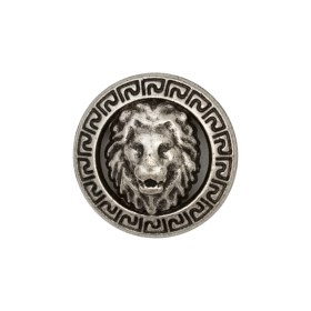 Italian Silver Metal Crest Shank Button – 36L/23mm Italian Silver Metal Crest Shank Button – 36L/23mm