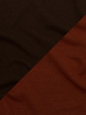Italian Bombay Orange and Dark Brown Reversible Wool Double Knit Italian Bombay Orange and Dark Brown Reversible Wool Double Knit
