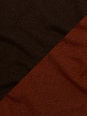 Italian Bombay Orange and Dark Brown Reversible Wool Double Knit Italian Bombay Orange and Dark Brown Reversible Wool Double Knit