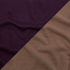 Italian Blackberry Wine and Beaver Fur Reversible Wool Double Knit Italian Blackberry Wine and Beaver Fur Reversible Wool Double Knit