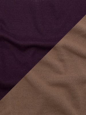 Italian Blackberry Wine and Beaver Fur Reversible Wool Double Knit Italian Blackberry Wine and Beaver Fur Reversible Wool Double Knit