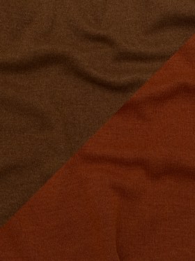 Italian Baked Clay and Carob Brown Reversible Wool Double Knit Italian Baked Clay and Carob Brown Reversible Wool Double Knit