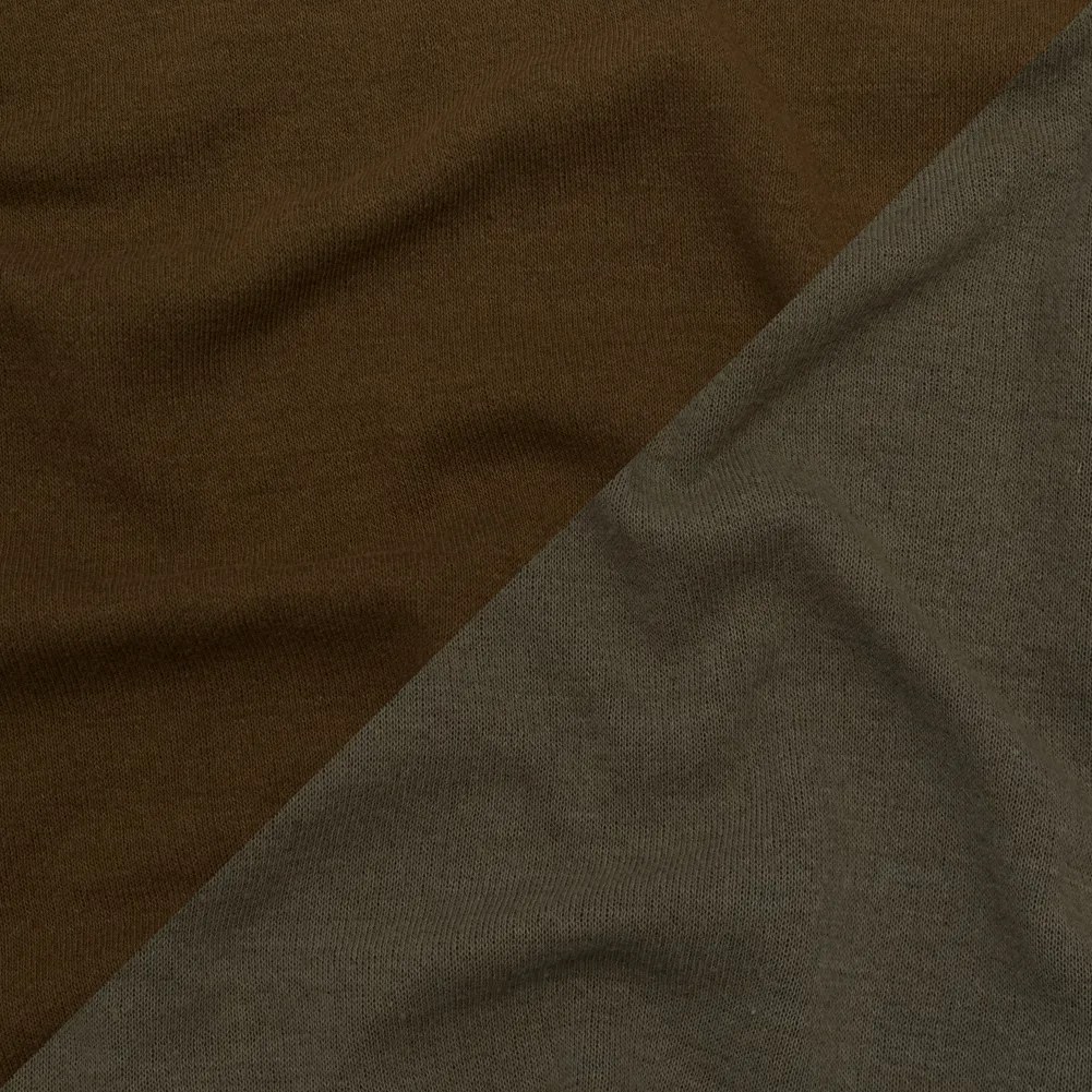 Italian Brindle and Coffee Liqueur Reversible Wool Double Knit Italian Brindle and Coffee Liqueur Reversible Wool Double Knit