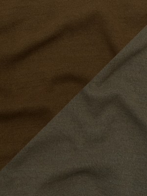 Italian Brindle and Coffee Liqueur Reversible Wool Double Knit Italian Brindle and Coffee Liqueur Reversible Wool Double Knit