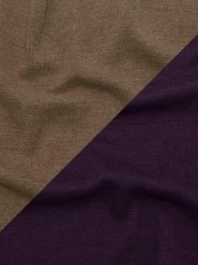 Italian Plum and Pine Bark Reversible Wool Double Knit Italian Plum and Pine Bark Reversible Wool Double Knit