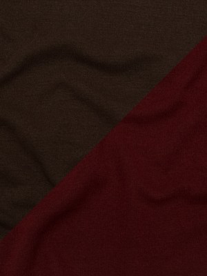 Italian Red and Brown Reversible Wool Double Knit Italian Red and Brown Reversible Wool Double Knit