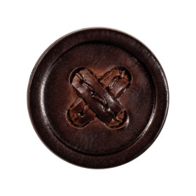 Brown Cross Stitch Plastic Shank Back Button – 44L/28mm Brown Cross Stitch Plastic Shank Back Button – 44L/28mm
