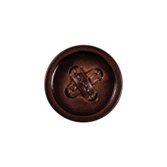 Brown Cross Stitch Plastic Shank Back Button – 32L/20mm Brown Cross Stitch Plastic Shank Back Button – 32L/20mm