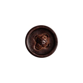Brown Cross Stitch Plastic Shank Back Button – 24L/15mm Brown Cross Stitch Plastic Shank Back Button – 24L/15mm