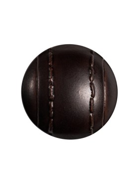 Italian Brown Faux Leather Plastic Button – 36L/23mm Italian Brown Faux Leather Plastic Button – 36L/23mm