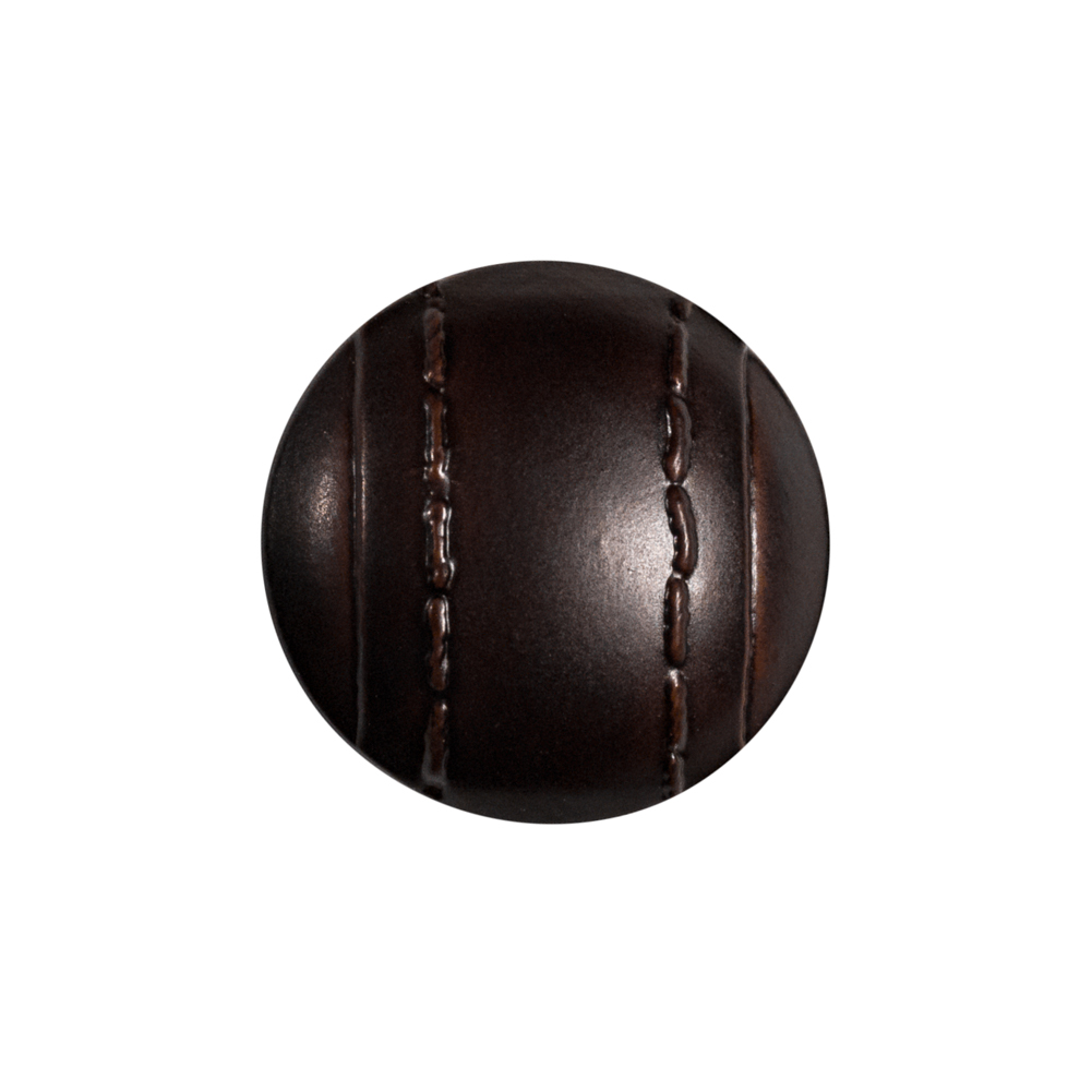 Italian Brown Faux Leather Plastic Button – 36L/23mm Italian Brown Faux Leather Plastic Button – 36L/23mm