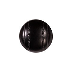 Italian Black Faux Leather Plastic Button – 32L/20mm Italian Black Faux Leather Plastic Button – 32L/20mm