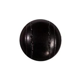 Italian Black Faux Leather Plastic Button – 36L/23mm Italian Black Faux Leather Plastic Button – 36L/23mm