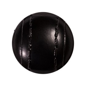 Italian Black Faux Leather Plastic Button – 44L/28mm Italian Black Faux Leather Plastic Button – 44L/28mm