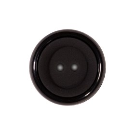 Italian Black 2-Hole Plastic Button – 36L/23mm Italian Black 2-Hole Plastic Button – 36L/23mm