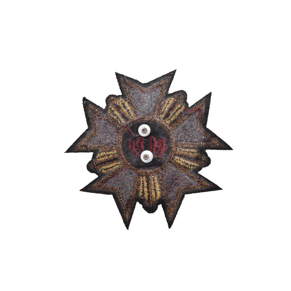 Italian Red, Gold and Black Crest Applique – 3″ x 3″ Italian Red, Gold and Black Crest Applique – 3″ x 3″