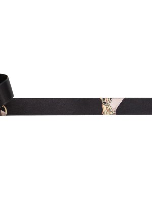 Italian Black and Gold Purse Straps and Chains Satin Ribbon – 1″ Italian Black and Gold Purse Straps and Chains Satin Ribbon – 1″