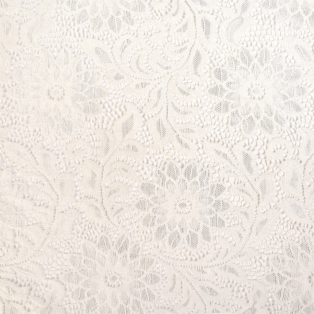 Re-Embroidered Stretch Lace – White Sunflowers – McKee Collection Re-Embroidered Stretch Lace – White Sunflowers – McKee Collection
