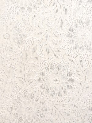 Re-Embroidered Stretch Lace – White Sunflowers – McKee Collection Re-Embroidered Stretch Lace – White Sunflowers – McKee Collection