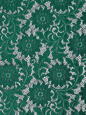 Re-Embroidered Stretch Lace – Emerald Sunflowers – McKee Collection Re-Embroidered Stretch Lace – Emerald Sunflowers – McKee Collection