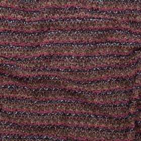 Magenta, Mustard and Navy Striped Blended Wool Knit Magenta, Mustard and Navy Striped Blended Wool Knit