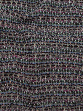 Steel Blue, Green and Fuchsia Striped Blended Wool Knit Steel Blue, Green and Fuchsia Striped Blended Wool Knit