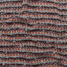 Rustic Orange, Chocolate Lab and Gray Striped Blended Wool Knit Rustic Orange, Chocolate Lab and Gray Striped Blended Wool Knit