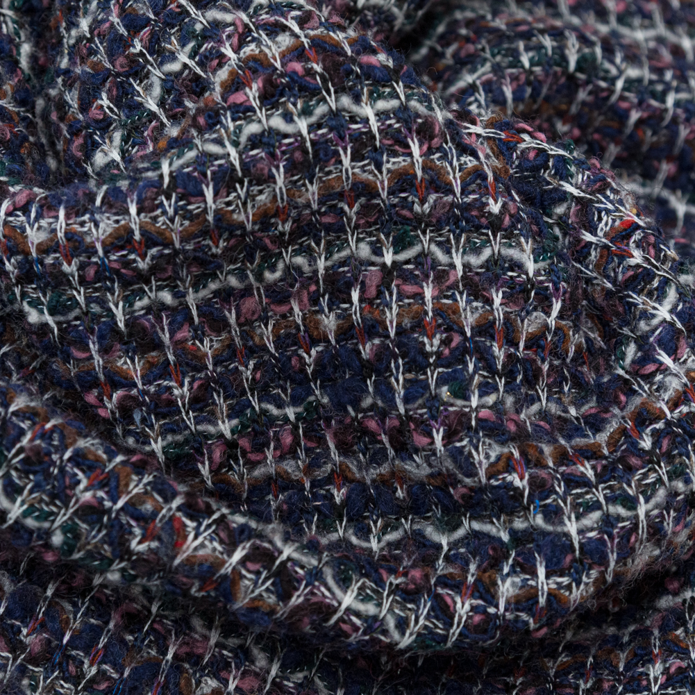Eclipse, Botanical Garden and Rose Striped Blended Wool Knit