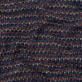 Eclipse, Rustic Orange and Red Striped Blended Wool Knit Eclipse, Rustic Orange and Red Striped Blended Wool Knit