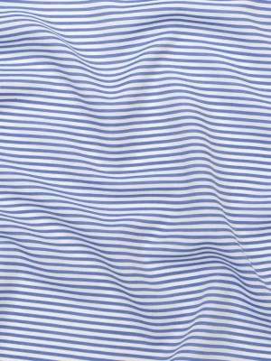 Cornflower Blue and White Candy Striped Slubbed Rayon Woven Cornflower Blue and White Candy Striped Slubbed Rayon Woven