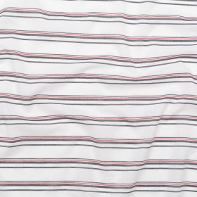 Italian Tomato Puree, White and Magnet Striped Cotton Voile Italian Tomato Puree, White and Magnet Striped Cotton Voile