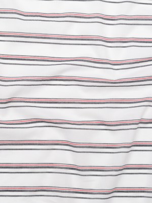 Italian Tomato Puree, White and Magnet Striped Cotton Voile Italian Tomato Puree, White and Magnet Striped Cotton Voile