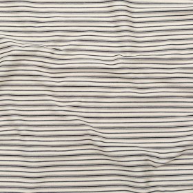 Italian Turtledove and Parisian Night Striped Stretch Twill Knit Italian Turtledove and Parisian Night Striped Stretch Twill Knit