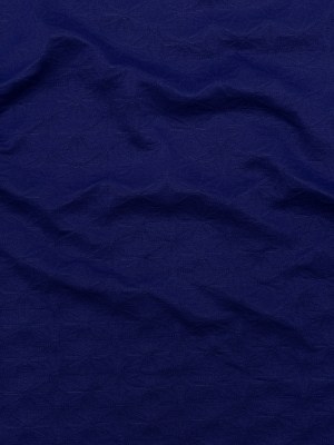 Italian Heathered Gray and Spectrum Blue Geometric Stretch Quilted Knit Coating Italian Heathered Gray and Spectrum Blue Geometric Stretch Quilted Knit Coating