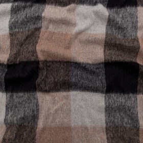 Rose Tan Large-Scale Checkered Mohair Boucle Rose Tan Large-Scale Checkered Mohair Boucle