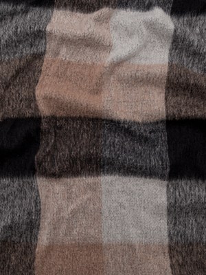 Rose Tan Large-Scale Checkered Mohair Boucle Rose Tan Large-Scale Checkered Mohair Boucle