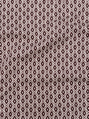 Whisper White and Decadent Chocolate Geometric Printed Stretch Cotton Twill Whisper White and Decadent Chocolate Geometric Printed Stretch Cotton Twill