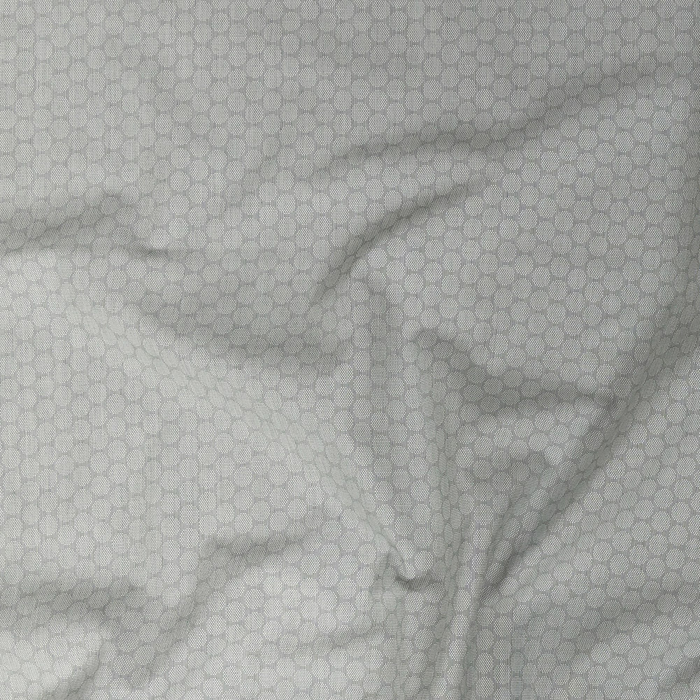 Premium Gray Circular Dandelions Cotton Shirting Premium Gray Circular Dandelions Cotton Shirting