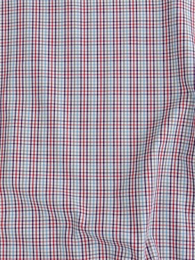 Premium Red, Blue and Gray Minute Plaid Cotton Shirting Premium Red, Blue and Gray Minute Plaid Cotton Shirting