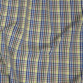 Premium Green, Blue and Brown Plaid Cotton Shirting Premium Green, Blue and Brown Plaid Cotton Shirting