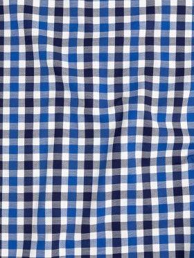 Premium Blueprint and Navy Large Tattersall Checkered Cotton Shirting Premium Blueprint and Navy Large Tattersall Checkered Cotton Shirting