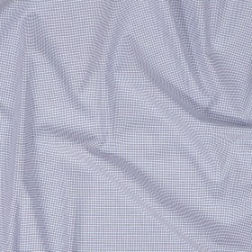 Premium Blue and Spring Crocus Tattersall Checkered Cotton Shirting Premium Blue and Spring Crocus Tattersall Checkered Cotton Shirting