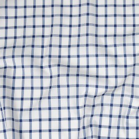 Premium Blue and White Checkered Dobby Cotton Shirting Premium Blue and White Checkered Dobby Cotton Shirting