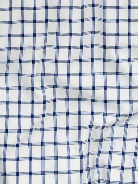 Premium Blue and White Checkered Dobby Cotton Shirting Premium Blue and White Checkered Dobby Cotton Shirting