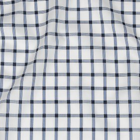 Premium Blue, Black and White Checkered Dobby Cotton Shirting Premium Blue, Black and White Checkered Dobby Cotton Shirting