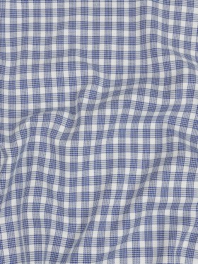 Premium Deep Ultramarine and White Patterned Checks Dobby Cotton Shirting Premium Deep Ultramarine and White Patterned Checks Dobby Cotton Shirting